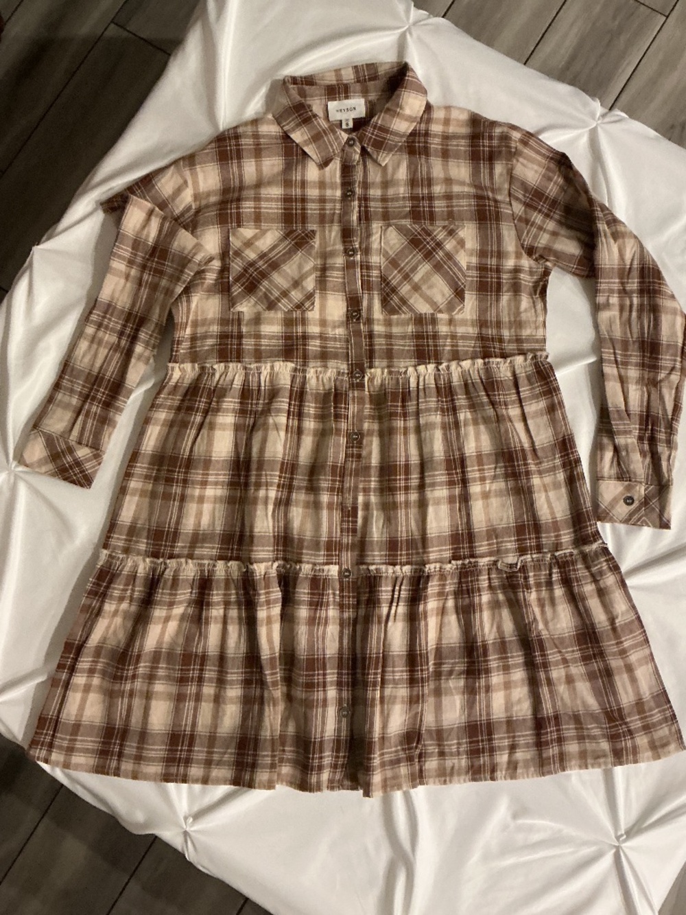 Heyson Brown Plaid Dress